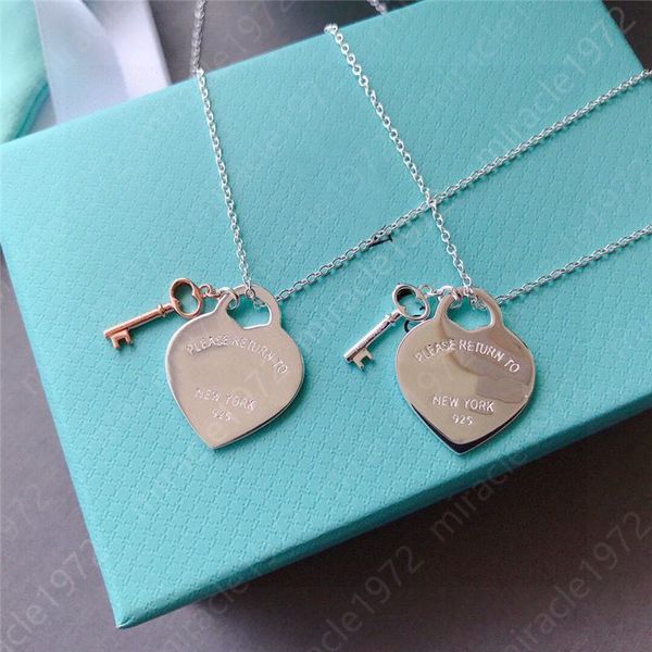 

luxury designer necklace pendant necklace heart necklaces gift classic womens mens fashion gold silver luxurys designer jewelry