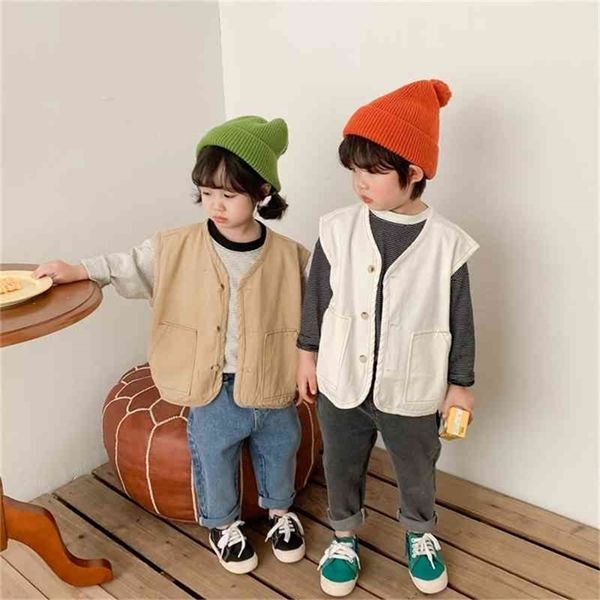 

spring arrival girls fashion korean design vest kids s 210528, Camo