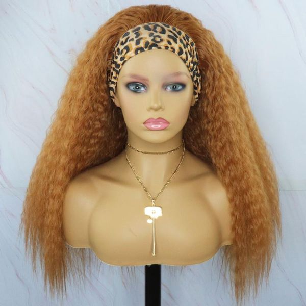 

synthetic wigs beautiful diary long kinky straight hair for black women futura #27 color heat resistant headband