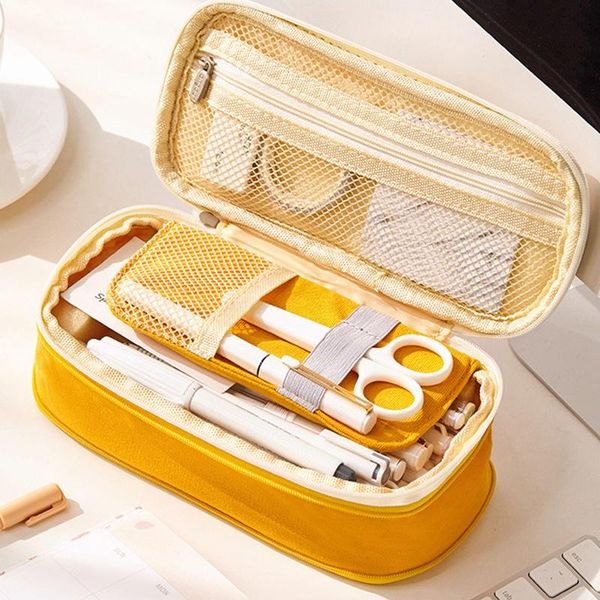 

backpack cute school pencil case large big pen bag pouch multifunction stationery box supplies cosmetic gift 2021