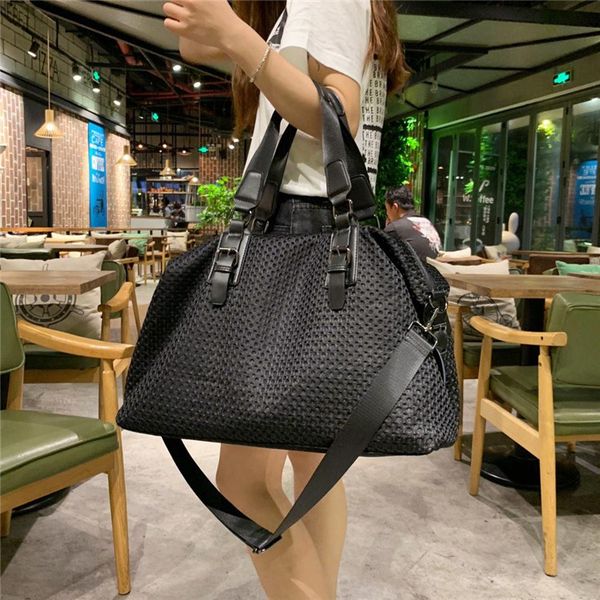 

simple casual design travel-bag 2021 large capacity handbag nylon mesh single shoulder removable shoulder-strap crossbody bag