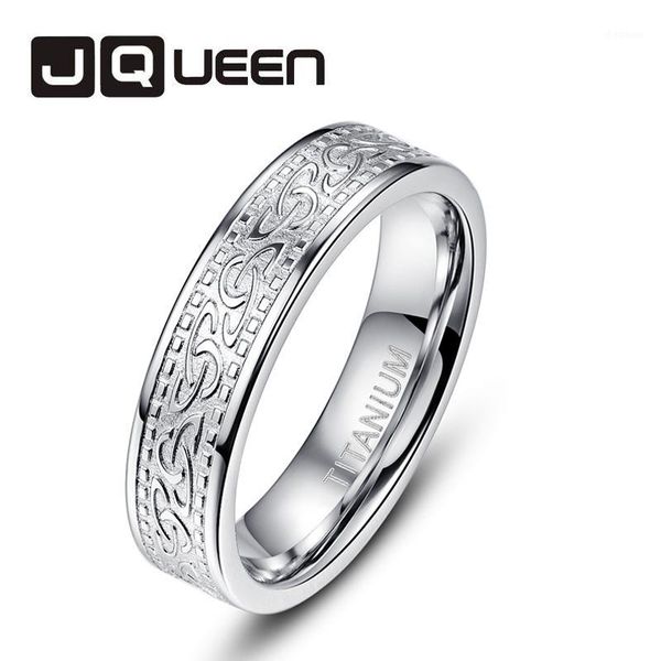 

new 6mm knot pattern 316l titanium steel ring men&#39s gift vintage sliver color stainless steel ring wedding bands jewelry1, Silver