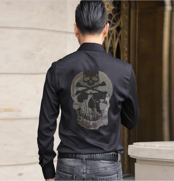 

2021 new fashion long-sleeve will see male shirts men's clothes 9dgw, White;black