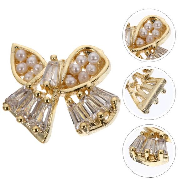 

nail drill & accessories 5pcs bow studs girl art charms home diy manicure jewelry