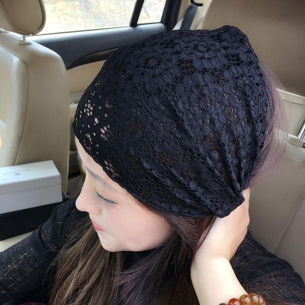 

hair accessories lace pleated wide-brimmed band breathable headband