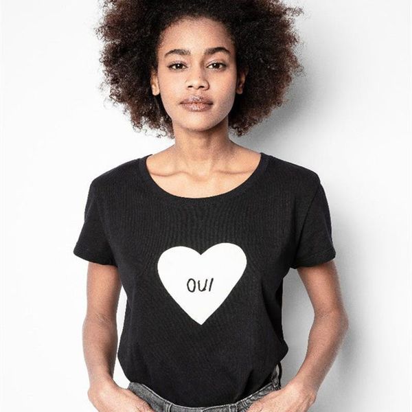 

women's t-shirt summer female o-neck france style ladies fashion letter cartoon print casual short sleeve tees cotton slim, White