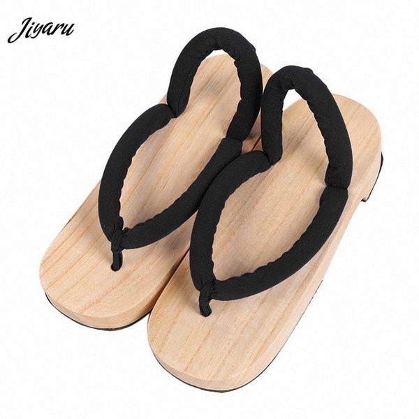 

new women flip flops slippers japanese geta summer wooden flat sandals sauna spa slippers geta cosplay shoes shoes for women buy h5bv#, Black