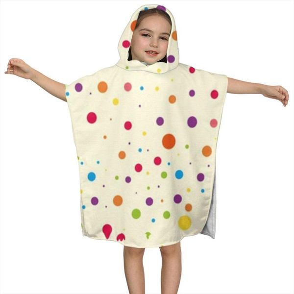 

towel colorful dots kids hooded bath for children