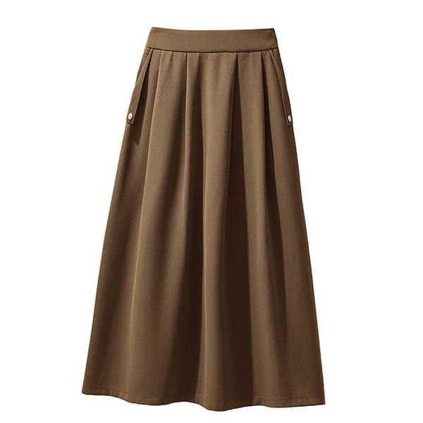 

4xl black long solid color umbrella female plus large size oversized women's skirts clothes 2021 spring autumn winter a6603
