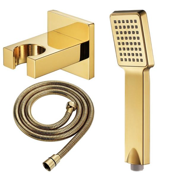

bathroom shower sets golden adjustable jetting head water saving 3 modes handheld spa high pressure accessorie