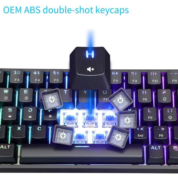 

keyboards 61 keys wireless 60% gateron optical switch rgb backlight programmable mechanical gaming keyboard