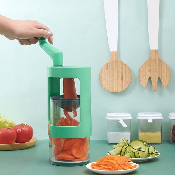 

multi-functional manual slicer vegetable fruit round cutter shred grater shredder household kitchen food processors sale