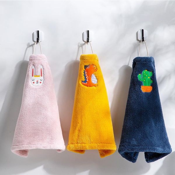 

towel baby nursery hand bath hanging towels toddler soft plush cute cartoon animal wipe bathing for children