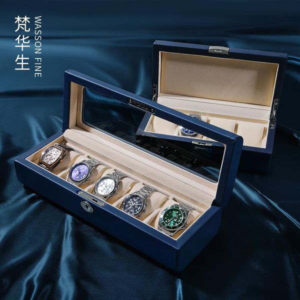 

jewelry pouches, bags multi-watch storage box watch mechanical dustproof band cover collection, Pink;blue