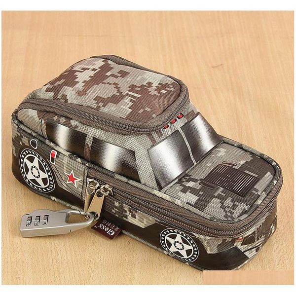

pencil case vehicle pen pouch bag with combination lock for boys double zipper camouflage canvas large cute jllsxl yeah2010