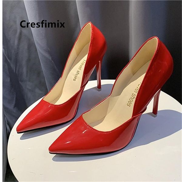 

women classic red pointed toe high heel shoes female casual beige heel shoes leather zapatos dama e9102, Black