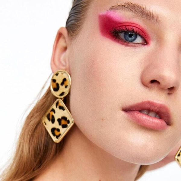 

dangle & chandelier drop earrings for women girls leopard print geometric round square flannel color earring fashion jewelry wedding party g, Silver