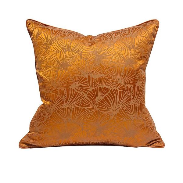 

cushion/decorative pillow light luxury style pillowcase orange plant flower leaf pattern decorative cushion cover bedroom balcony chair back