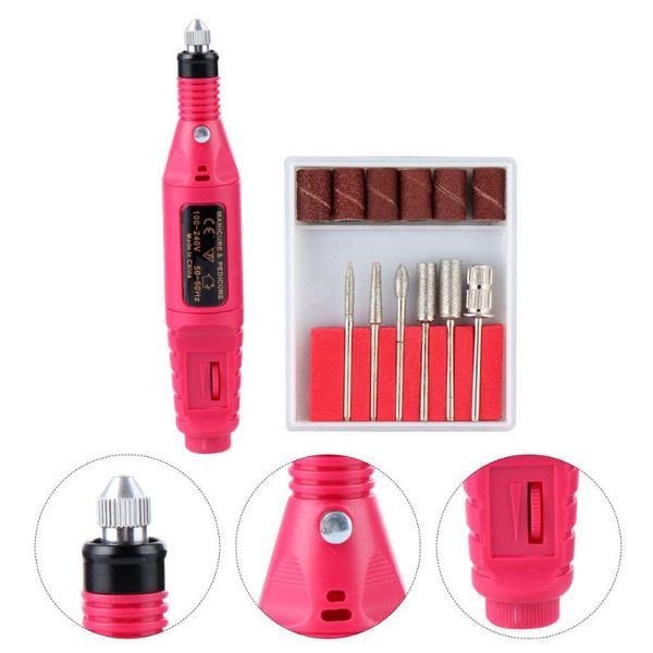 

nail drill & accessories file kit electric manicure pedicure portable salon machine plug
