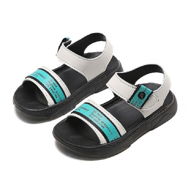 

Beach Baby Girls Summer Sandals Quality Leather Kids Sport Shoes New Fashion Leisure for Baby Boys Toddler Sneakers Trainer, Black