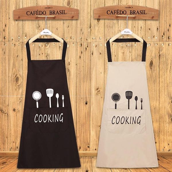 

knife fork printed aprons adjustable cooking kitchen apron brief chef waiter water oil proof apron for women nordic bid