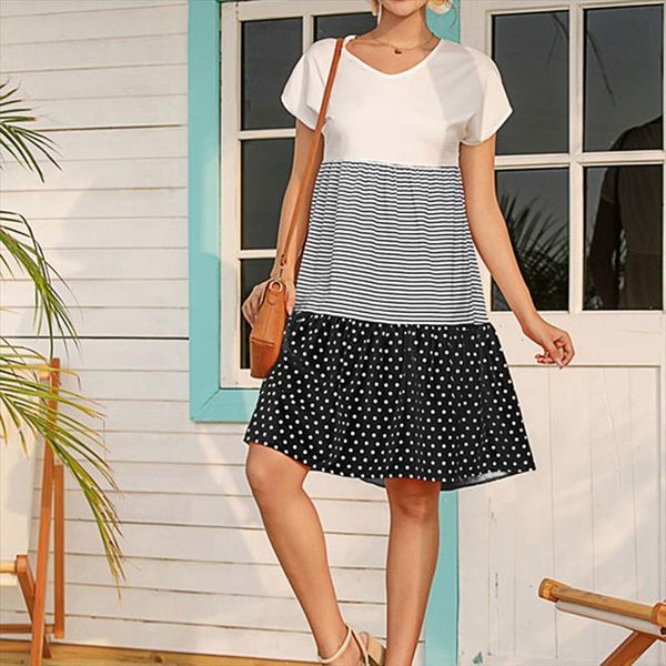 

casual dresses plus size women tanks vintage summer knee length everyday holiday beach party for, White