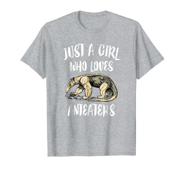 

just a girl who loves anteaters t-shirt animal lover gift, White;black