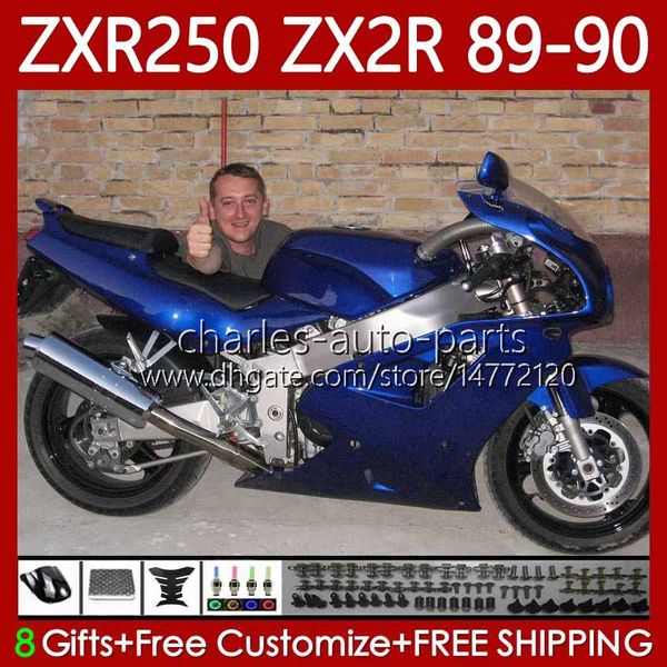 Kit de carroçaria completa para kawasaki ninja zx 2R 2 R R250 ZXR 250 ZX2R ZXR250 1989 1990 Brilhante Body Body 84No.94 ZX-2R ZXR-250 89-98 ZX-R250 ZX2 R 89 90 Fairing de Motociclos