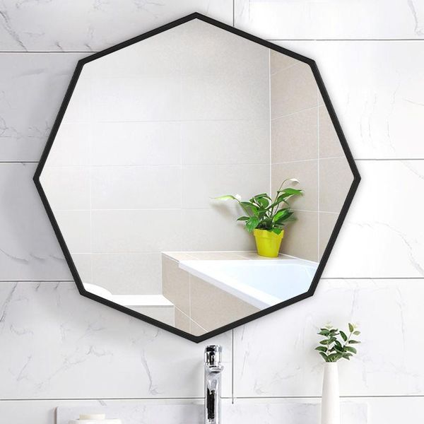 

mirrors eight side aluminum alloy bathroom mirror creative decor