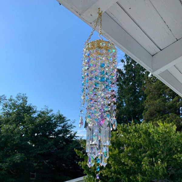 

new wind chimes for home room decoration colorful crystal wind chimes outdoor garden backyard patio lawn decor gifts for family