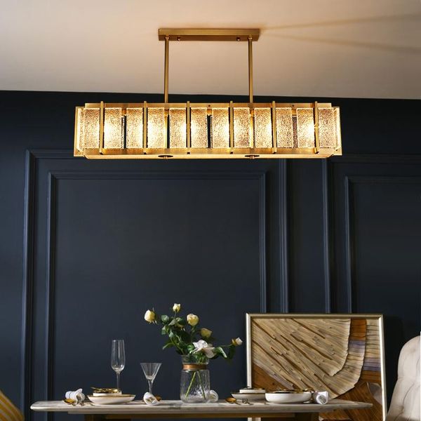 

pendant lamps postmodern light luxury restaurant simple modern chinese villa atmospheric creative all copper tea room chandelier