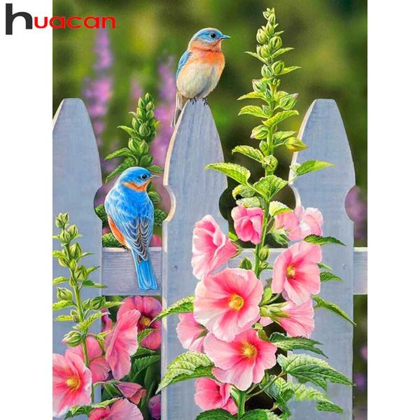 

diamond painting huacan mosaic embroidery bird rhinestone pictures 5d kit flower handmade gift bedroom decoration