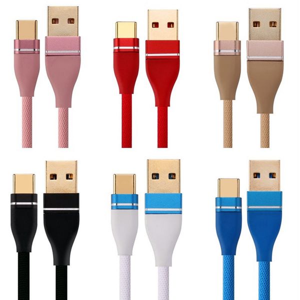 

2a fast speed type c micro usb cable 1m 3ft braided fabric nylon usb c cables for samsung s8 s9 s10 s7 s6 edge note 10 htc lg android phone