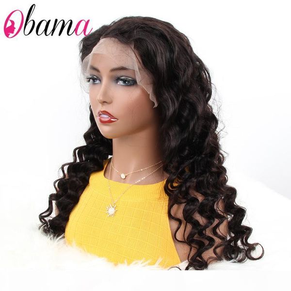 

13x4 lace frontal wig brazlian loose deep wave lace front wig pre plucked human hair wigs with baby hair 8-28inch, Black;brown