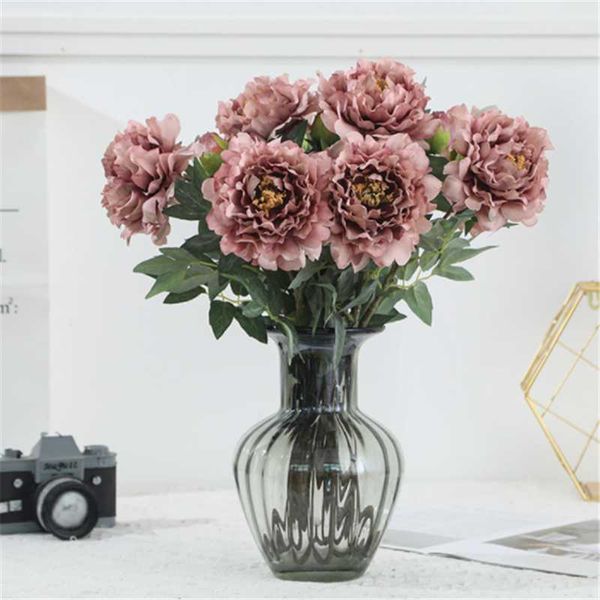 

decorative flowers & wreaths tn 1 pcs artificial flower peony pography beautiful wedding home decoration western rose salon