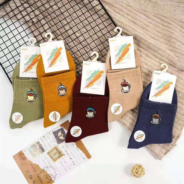 

running volume autumn winter middle high waist colored cotton full, Black;white