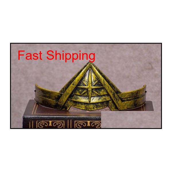 

christmas wonder woman headband tiara crown headdress cosplay headwear comic costume props prop gold silver party event favor txpg7 szz76