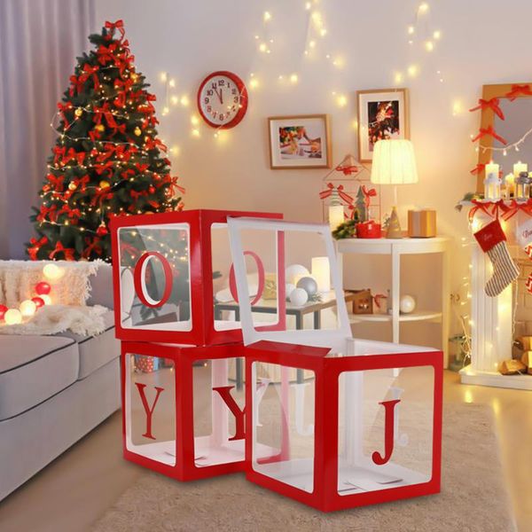 

gift wrap letter transparent boxes 3pcs party decoration joy cube creative