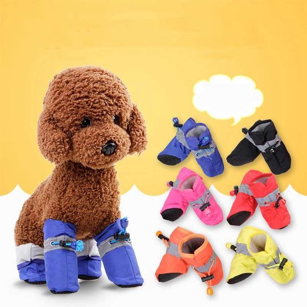 

dog apparel shoes cat pitbull environmental protector boots 4pcs waterproof winter anti-slip snow running sneakers e