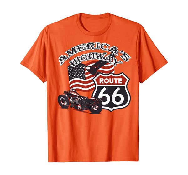 

route 66 - america's highway road trip t shirt usa, White;black