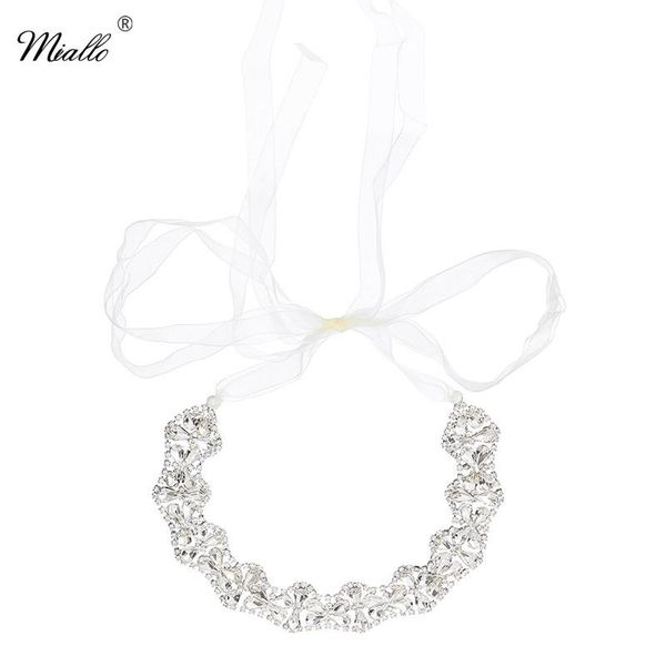 

hair clips & barrettes miallo retro simple austrian crystal headbands wedding bride jewelry accessories metal alloy head chain for women, Golden;silver