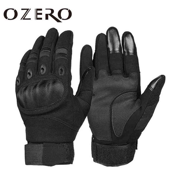OZERO Taktische Touchscreen-Vollfingerhandschuhe zum Wandern, Radfahren, Militär, für Herren, harter Knöchelschutz