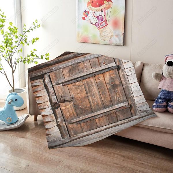 

blankets vintage brown wooden door in old barn sherpa throw blanket retro house bedspread for kids plush