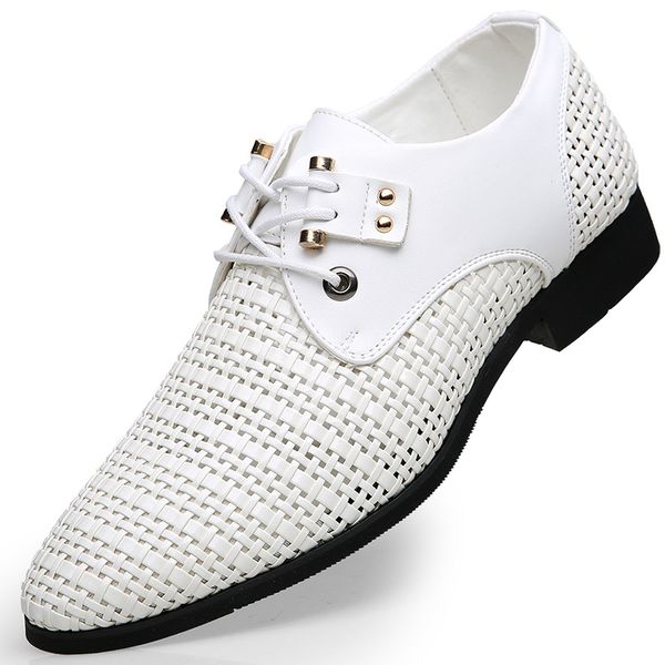 

Men leather shoes summer business dress sandals leather men dress shoes leather zapatos de hombre gh89Dress Shoes, White