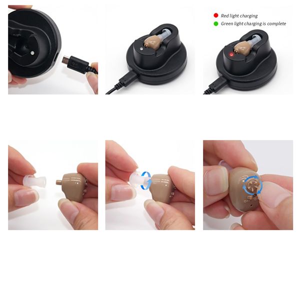 

2020 new ite hearing aid rechargeable hearing amplifier ear hearing aid for the elderly sound amplifier for lossscouts