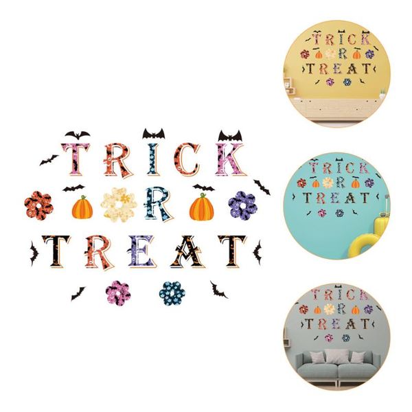 

wall stickers 1 set creative window door trick or treat letter decal