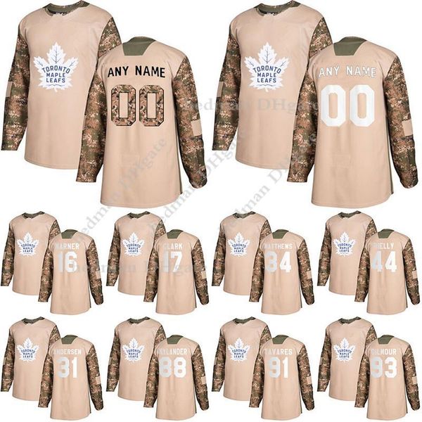 

toronto maple leafs camo veterans day practice jersey 91 john tavares 44 rielly 11 hyman customize any number any name hockey jerseys, Black;red