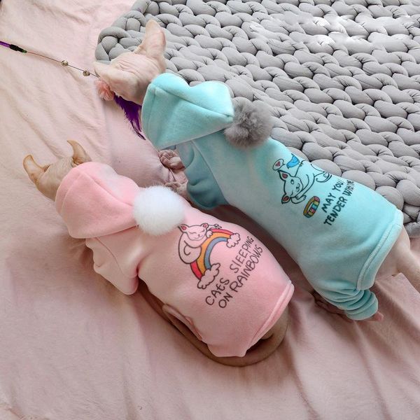 

cat costumes clothes autumn winter warm sphynx soft hoodies kitten kitty pet ching puppy dog vest jacket for cats dogs