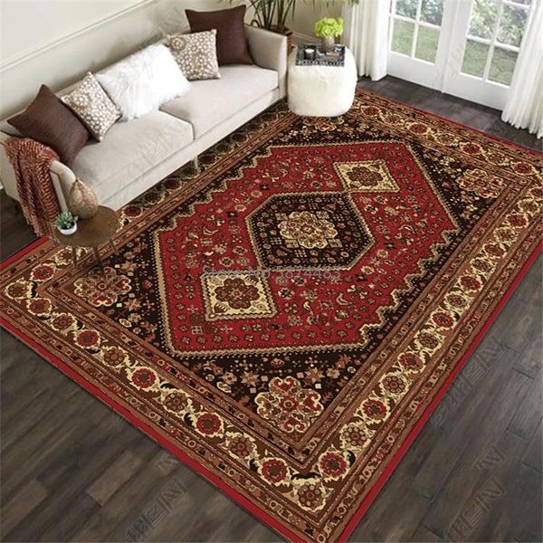 

carpets 200*300cm classic retro persian ethnic style crimson brown door mat bedroom living room bedside kitchen floor