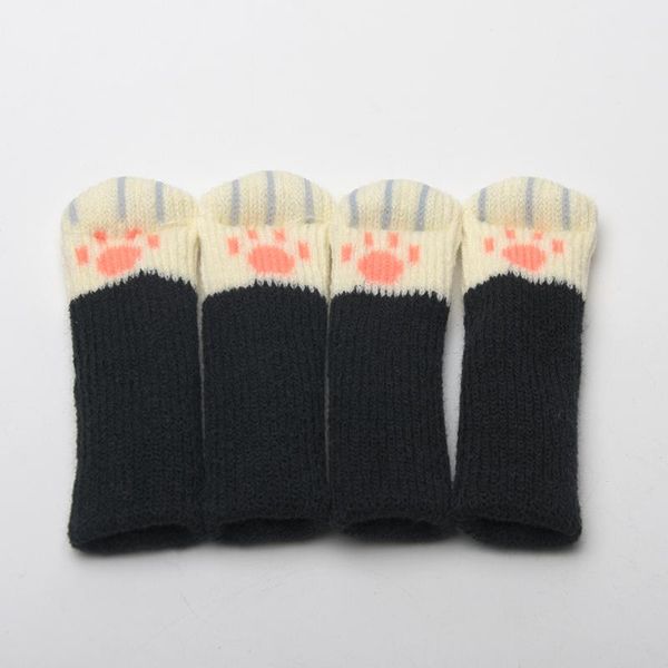 

chair covers 4pcs/set furniture decoration spared soft cat claw shape print home diy el replacement part restaurant desk leg cover